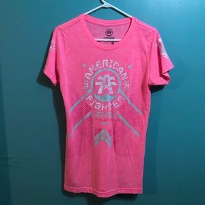 American Fighter hot pink shirt